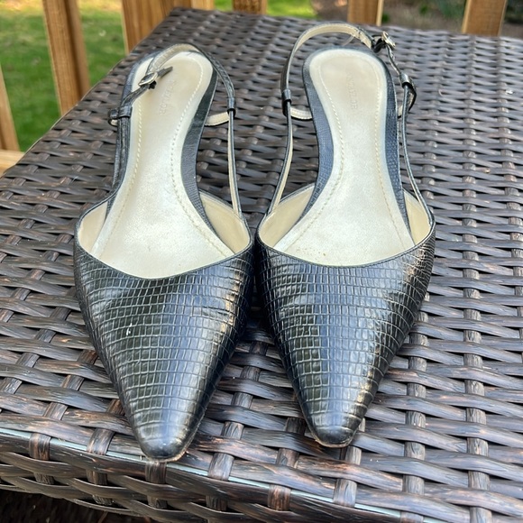 Vintage black slingback heels - Picture 2 of 5